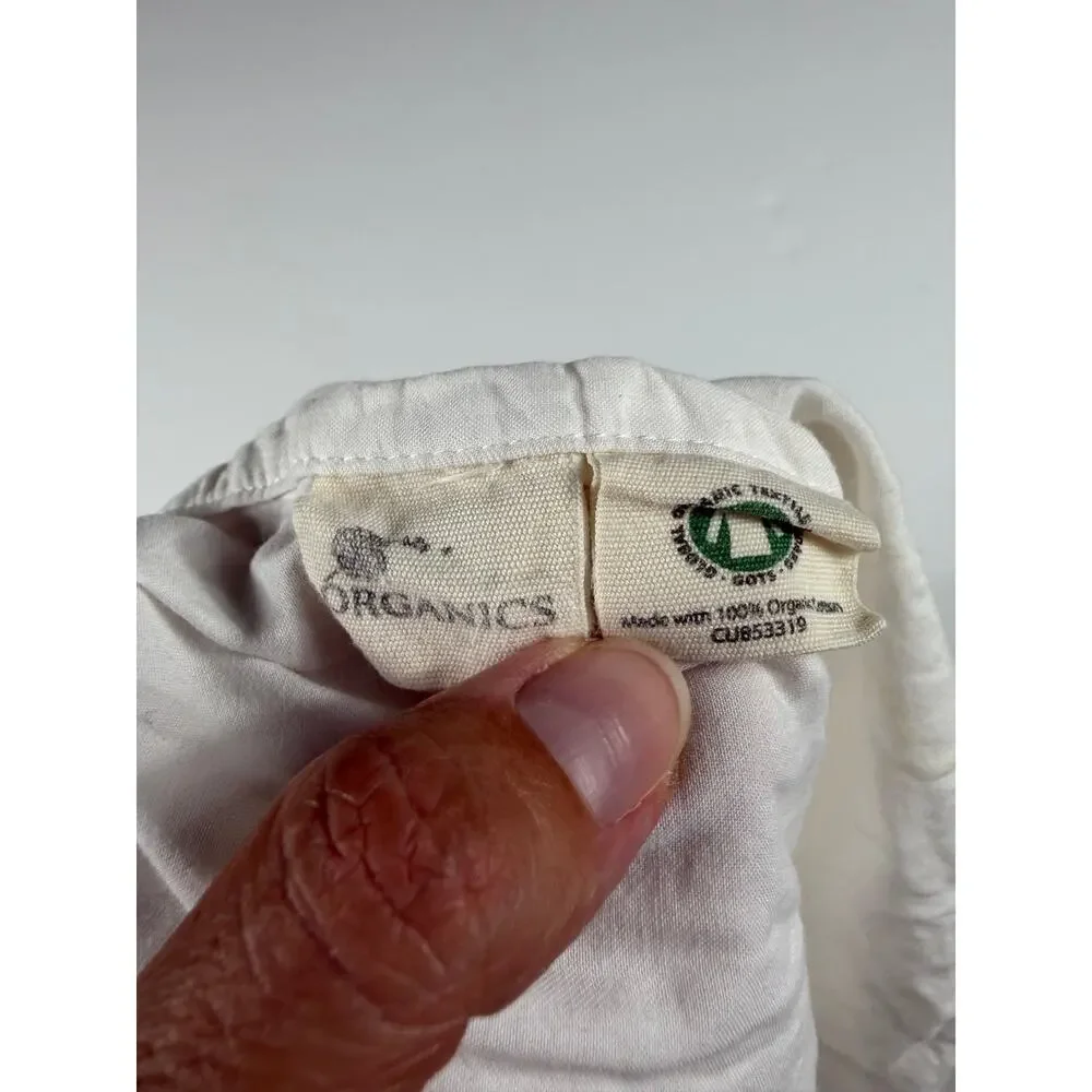 Organic Cotton White Fitted Crib Sheet GOTS Certified